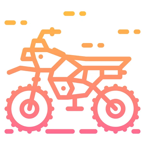 Moto Motocicleta Motocicleta Ícone Estilo Suave — Vetor de Stock