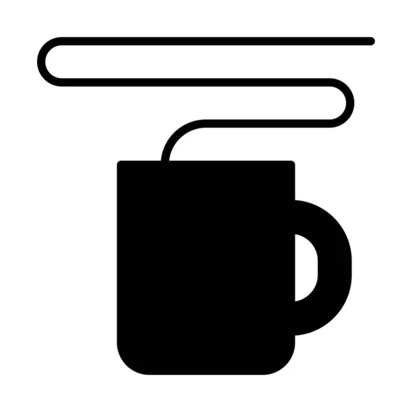 Coffee Cup Drink Icon Solid Style — Stock Vector