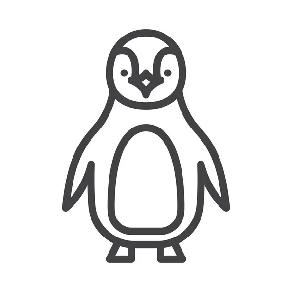 Fågel Pingvin Polär Ikon Djurkategori — Stock vektor