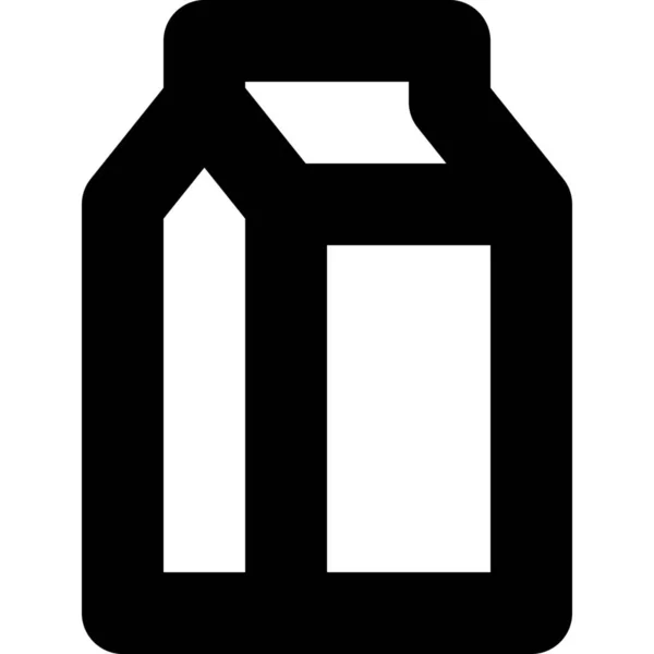 Иконка Упаковки Молока Стиле Outline — стоковый вектор