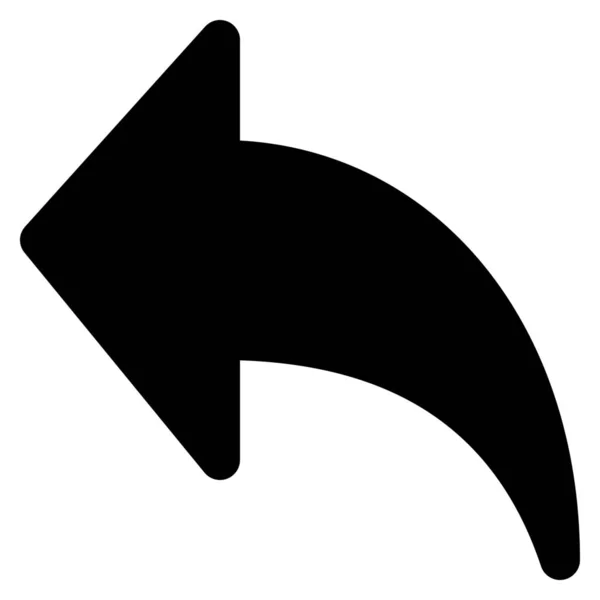 Arrow Back Public Icon Solid Style — Stock Vector