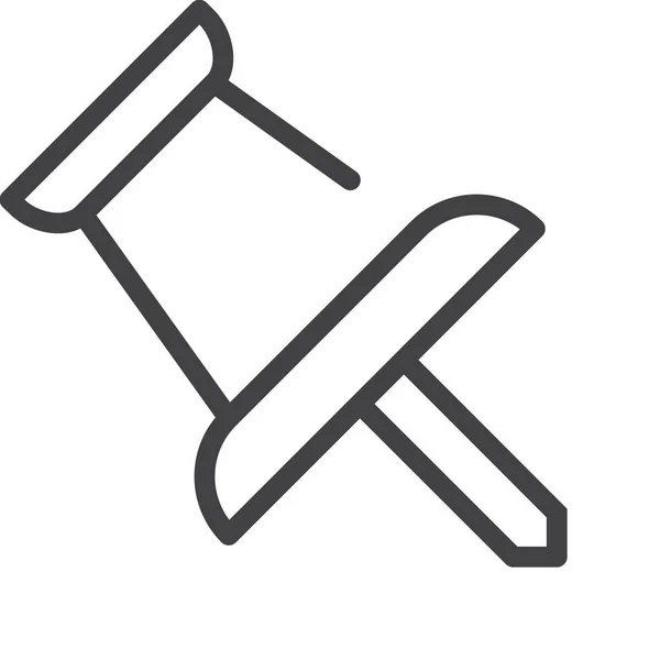 Fästa Stift Push Ikon — Stock vektor