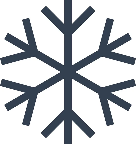 Snowing Snow Flake Icon Solid Style — Stock Vector