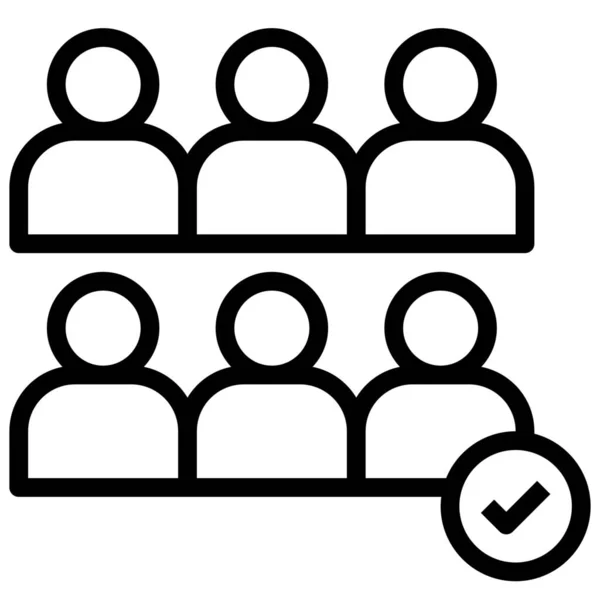 Verzamelen Van Mensen Assemblage Icoon — Stockvector