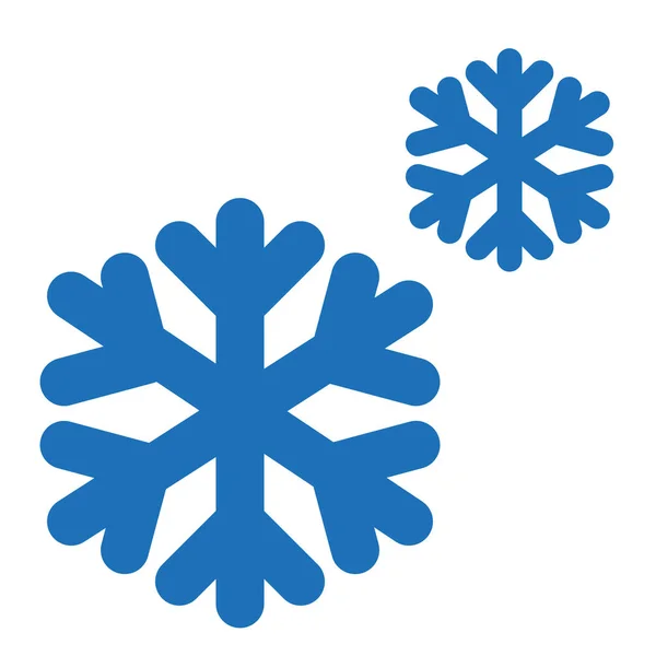 Schneeflocken Wetter Schneeflocke Symbol Solid Stil — Stockvektor