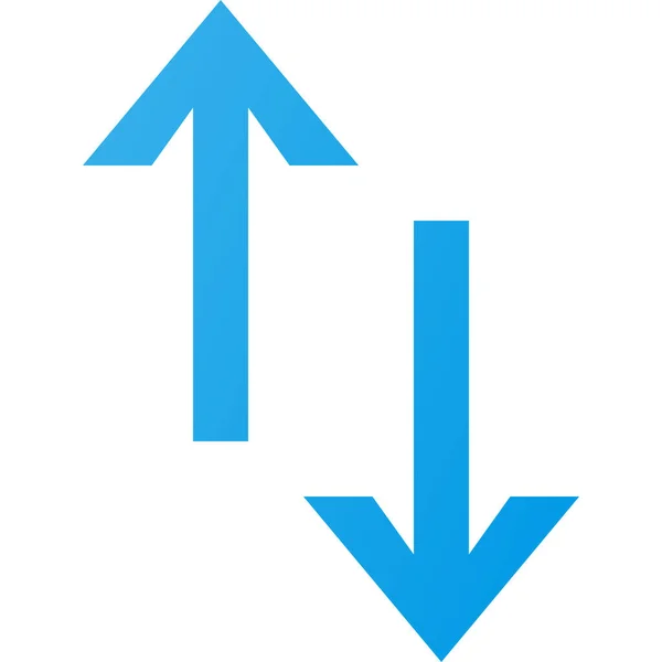 Frecce Giù Icona Dell Interfaccia Stile Piatto — Vettoriale Stock