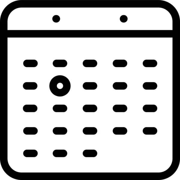 Kalenderdatum Tag Symbol Umrissstil — Stockvektor