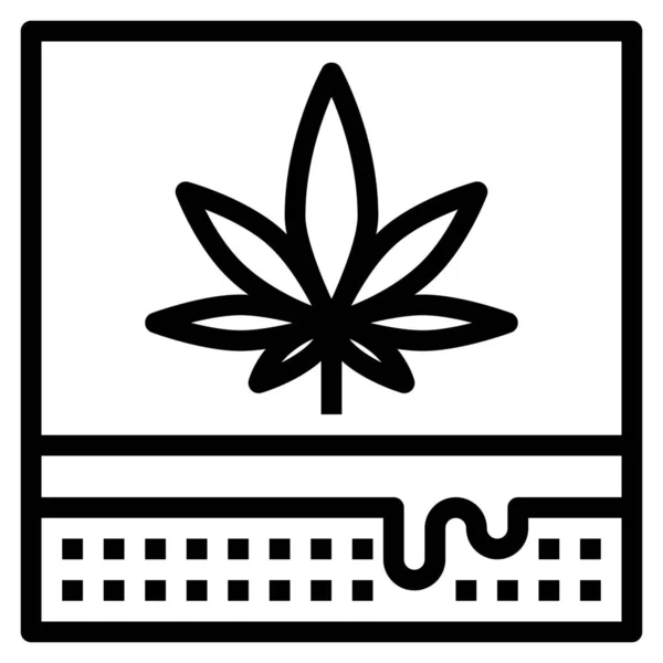 Ícone Sobremesa Cannabis Brownie —  Vetores de Stock