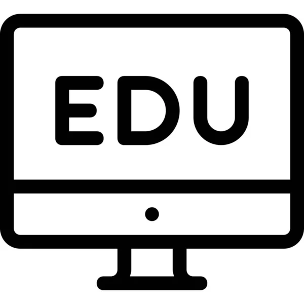 电脑设备教育图标 概要式 — 图库矢量图片