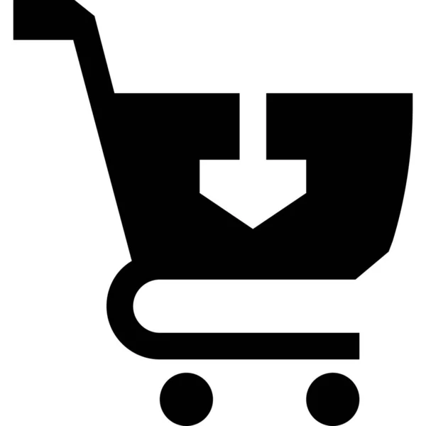 Cart Retail Shop Icon Solid Style — Stock Vector