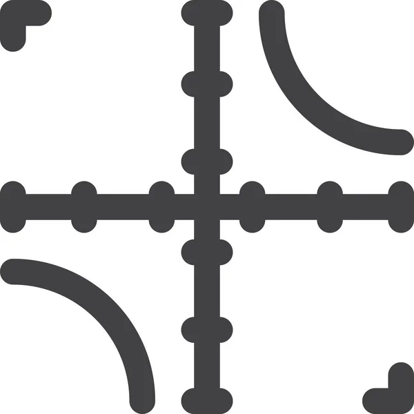 Achsen Koordinaten Dimensionales Symbol Der Kategorie Wissenschaft Forschung — Stockvektor