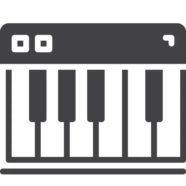 Klavye Tuşları Müzik Simgesi — Stok Vektör