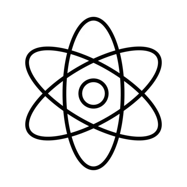 Atom Atomic Chemistry Icon Outline Style — Stock Vector