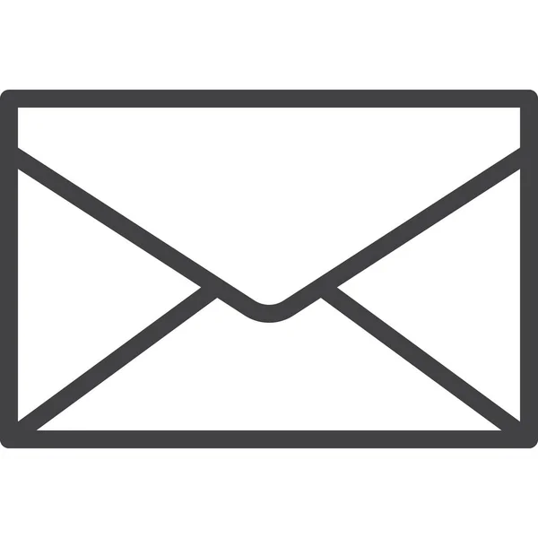 Email Enveloppe Mail Icône Dans Style Contour — Image vectorielle