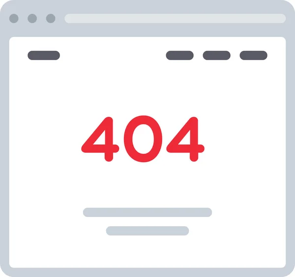 404 Ícone Plano Contorno Estilo Contorno —  Vetores de Stock