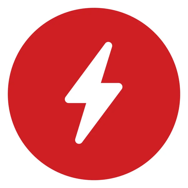 Flash Elettrico Icona Del Badge Stile Badge — Vettoriale Stock