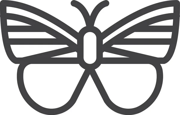 Иконка Бабочки Насекомого Стиле Контура — стоковый вектор