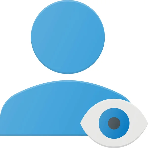 Икона Действий Глаз Людей Плоском Стиле — стоковый вектор