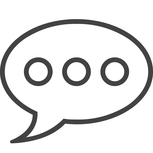 Blase Chat Kommentar Symbol Umriss Stil — Stockvektor