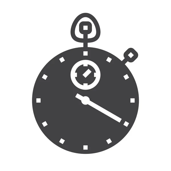 Reloj Plazo Cronómetro Icono Fitness Yoga Categoría Dieta — Vector de stock