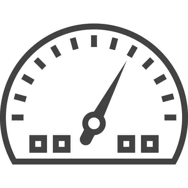 Control Dashboard Gauge Icon Outline Style — Stock Vector