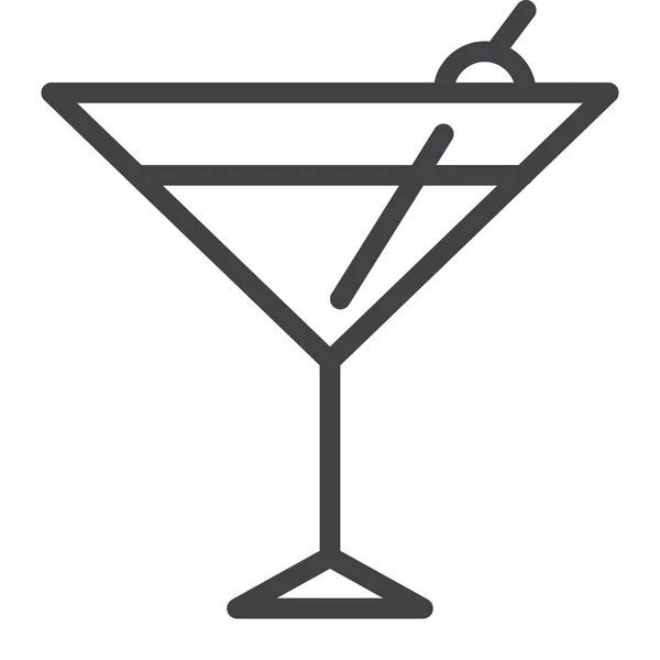 Alcool Cocktail Drink Icona — Vettoriale Stock