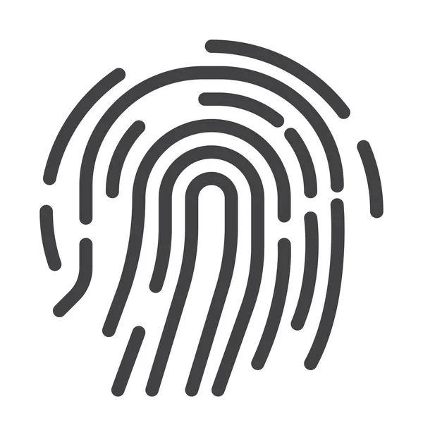 Biometric Finger Fingerprint Icon — Stock Vector