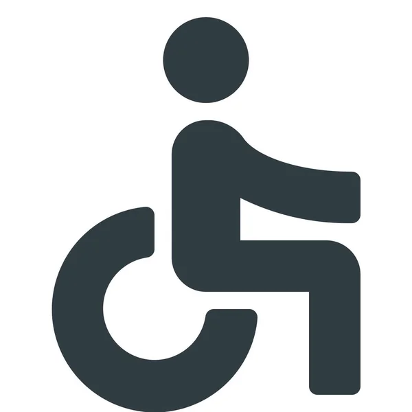 Dostępność Niepełnosprawność Solidna Ikona Solidnym Stylu — Wektor stockowy