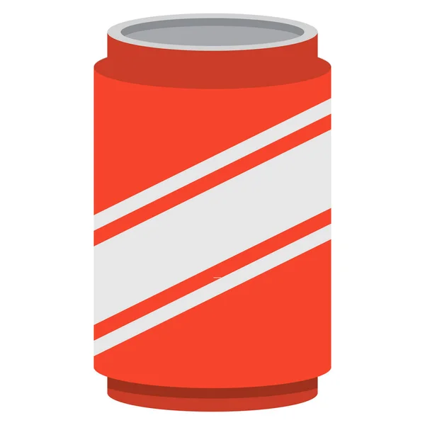 Boisson Peut Icône Cola Dans Style Plat — Image vectorielle