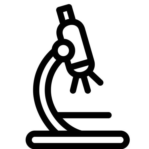 Ikona Chemii Mikroskopu Laboratoryjnego Stylu Zarysu — Wektor stockowy