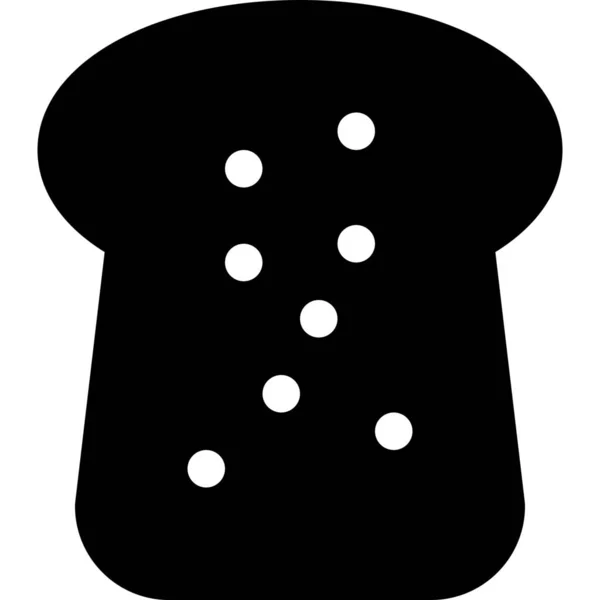 Ikona Pieczywa Chlebowego Stałym Stylu — Wektor stockowy