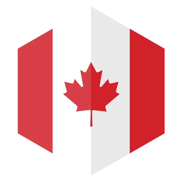 America Canada Country Icon Estilo Plano — Archivo Imágenes Vectoriales