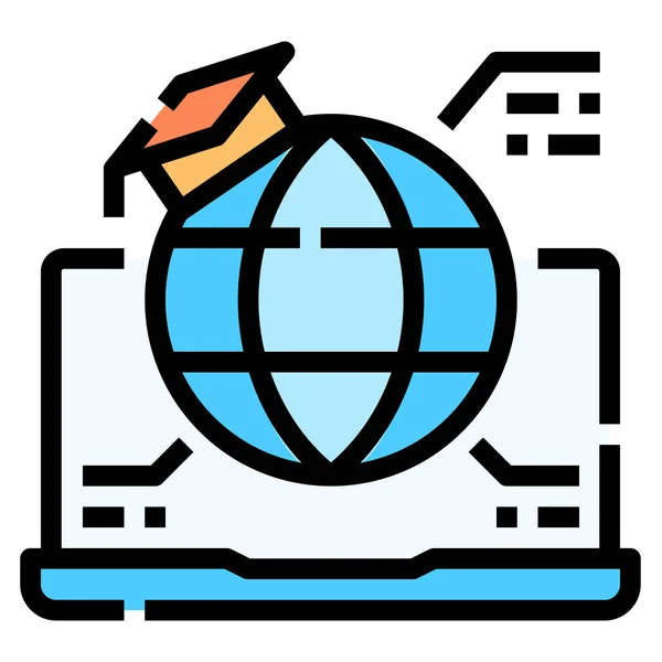 Icône Graduation Mondiale — Image vectorielle