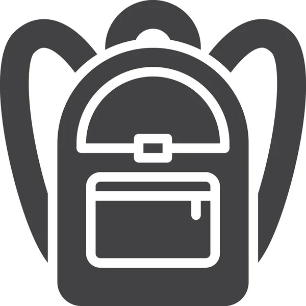 Backpack Rucksack School Icon — Stock Vector