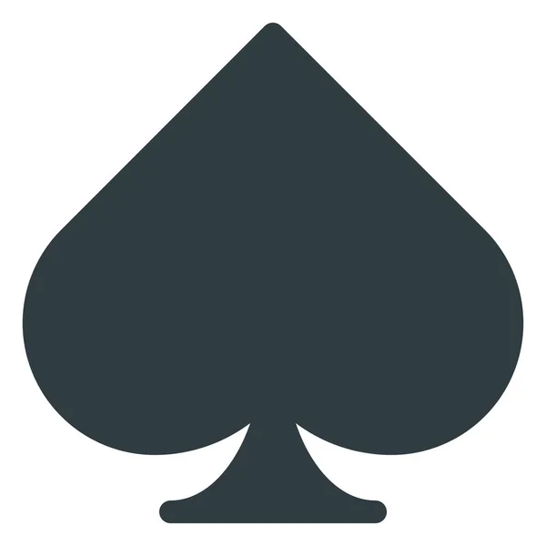 Ikona Karetní Kasinové Hry Pevném Stylu — Stockový vektor