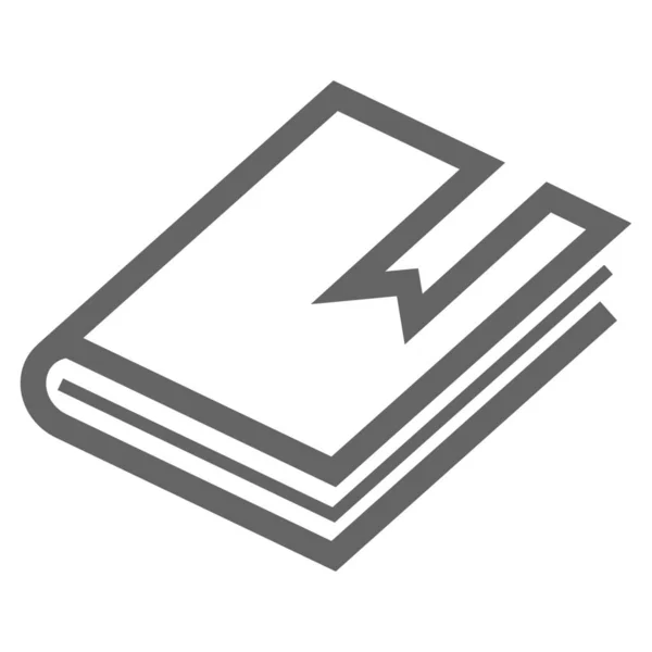 Buch Wissensmedien Ikone Outline Stil — Stockvektor