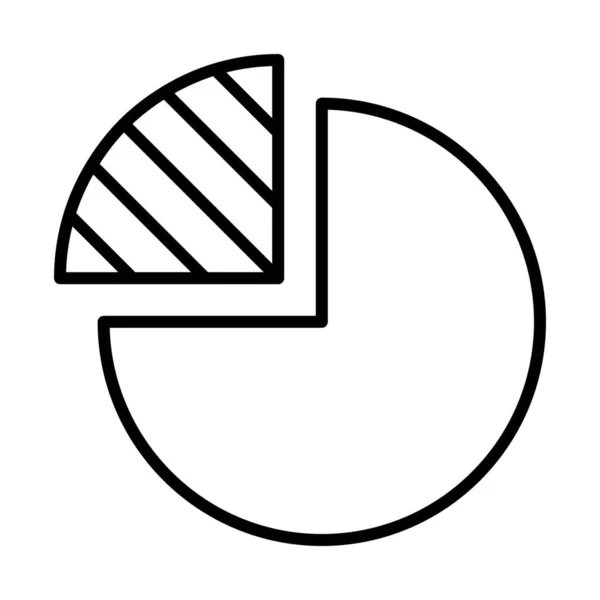 轮廓风格的分析商业图表饼图标 — 图库矢量图片