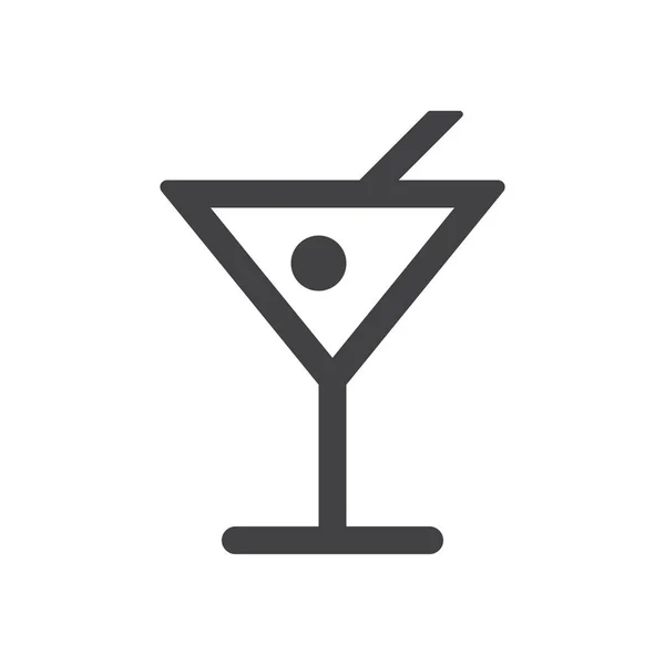 Beverage Cocktail Drink Icon Outline Style — Stock Vector