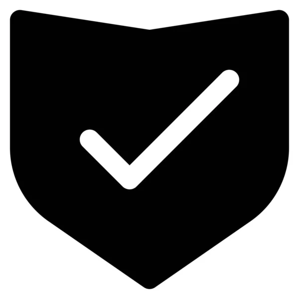 Icono Guardia Comprobación Antivirus Estilo Sólido — Vector de stock