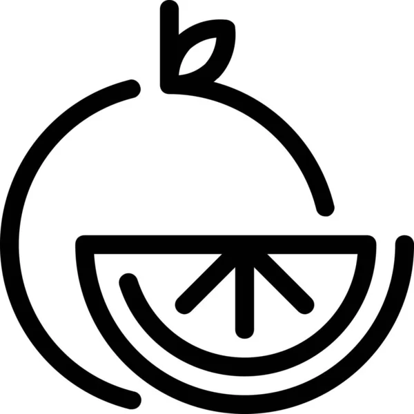 Food Fruit Orange Icon Outline Style — Stock Vector