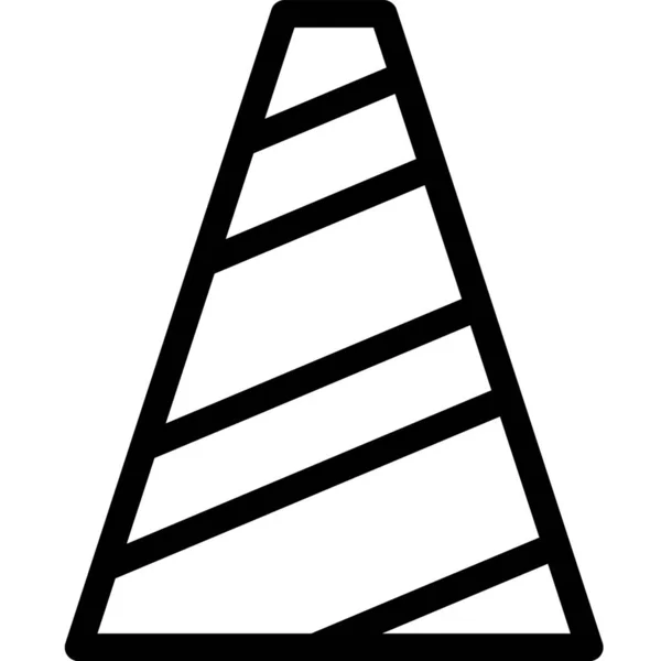 Mais Verkehrszeichensymbol Outline Stil — Stockvektor