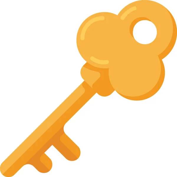Κλειδί Κλειδαριά Ανοιχτό Εικονίδιο Επίπεδο Στυλ — Διανυσματικό Αρχείο
