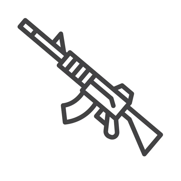 Arma Fuego Automática Icono Categoría Militar Guerra — Vector de stock