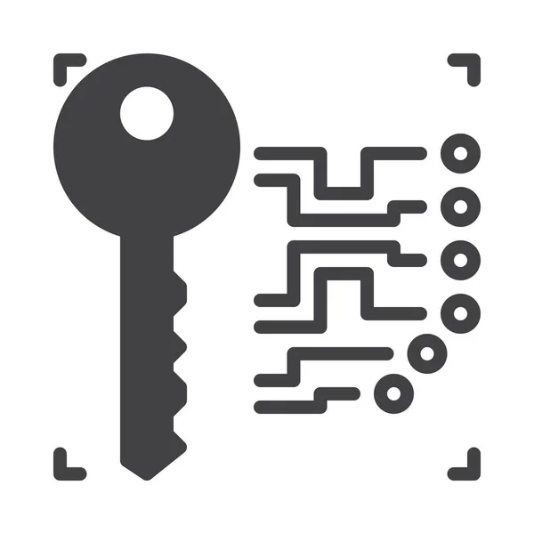 Sigorta Güvenlik Kategorisinde Dijital Elektronik Anahtar Simgesi — Stok Vektör