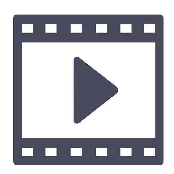 Ikona Filmów Filmowych Stylu Solid — Wektor stockowy