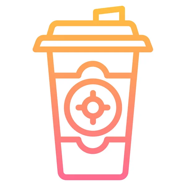 Bebida Icono Bebida Café Estilo Suave — Vector de stock