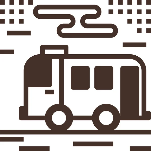 Bus Symbol Outline Stil — Stockvektor