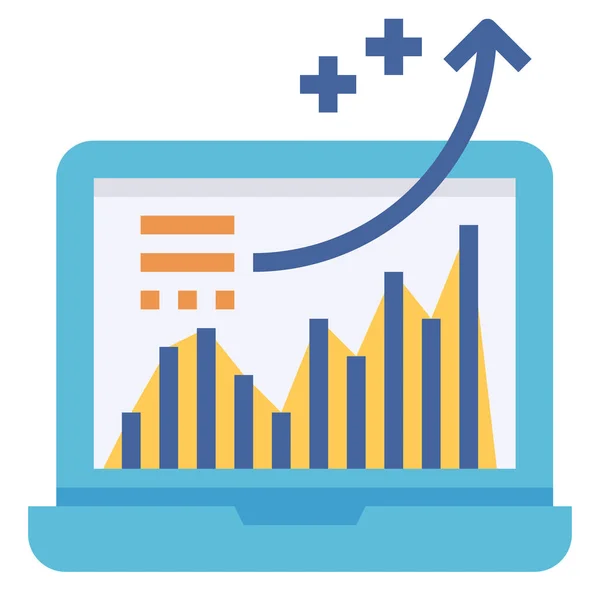 Analýza Ikony Grafu Analýzy Kategorii Business Management — Stockový vektor