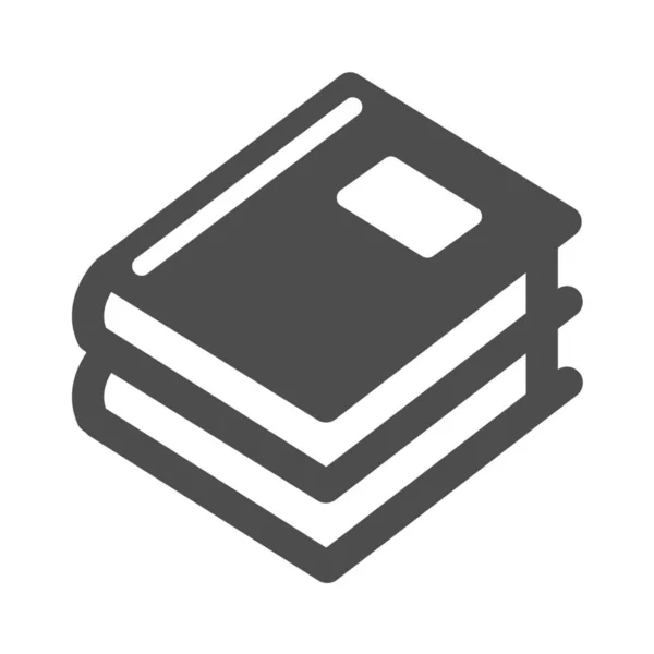 Libro Educación Biblioteca Icono Estilo Sólido — Vector de stock