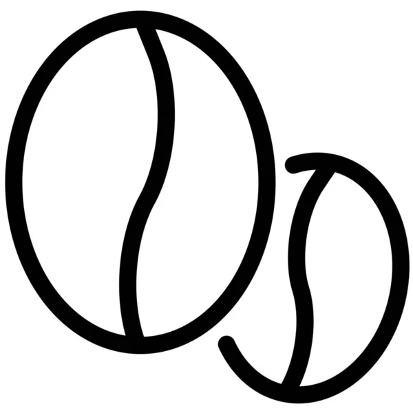 Значок Кав Ярні Квасолею Стилі Контур — стоковий вектор